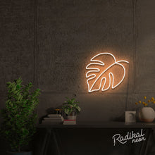 Load image into Gallery viewer, "Greenery" Monstera Leaf Neon Sign
