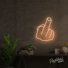 Load image into Gallery viewer, middle finger neon sign