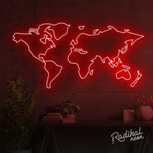 Load image into Gallery viewer, World Map LED Neon Sign