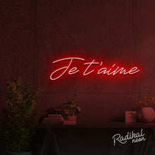 Load image into Gallery viewer, "Je t'aime" I love you Neon Sign