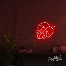 Load image into Gallery viewer, "Greenery" Monstera Leaf Neon Sign