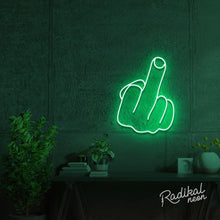 Load image into Gallery viewer, middle finger neon sign