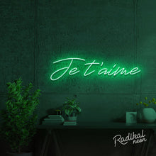 Load image into Gallery viewer, "Je t'aime" I love you Neon Sign