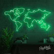 Load image into Gallery viewer, World Map LED Neon Sign