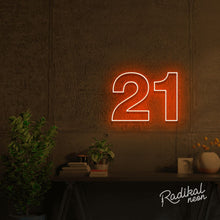 Load image into Gallery viewer, "The Big Two-One" 21st Neon Sign