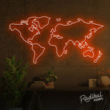 Load image into Gallery viewer, World Map LED Neon Sign