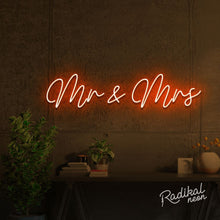 Load image into Gallery viewer, Mr & Mrs Wedding Neon Sign