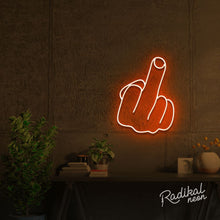 Load image into Gallery viewer, middle finger neon sign