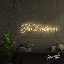 Load image into Gallery viewer, "Je t'aime" I love you Neon Sign