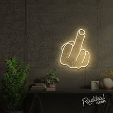 Load image into Gallery viewer, middle finger neon sign