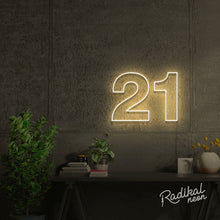 Load image into Gallery viewer, "The Big Two-One" 21st Neon Sign