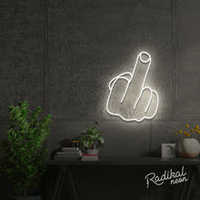 Load image into Gallery viewer, middle finger neon sign