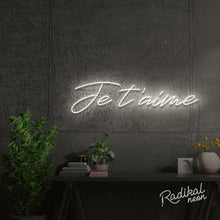 Load image into Gallery viewer, "Je t'aime" I love you Neon Sign