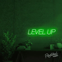 Load image into Gallery viewer, LEVEL UP Inspirational Neon Sign