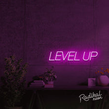 Load image into Gallery viewer, LEVEL UP Inspirational Neon Sign