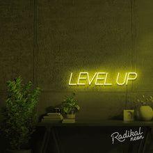 Load image into Gallery viewer, LEVEL UP Inspirational Neon Sign