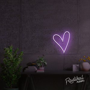 "Little Love" Heart Neon Sign