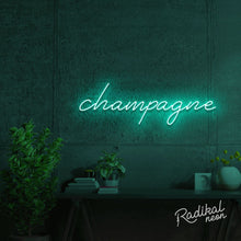 Load image into Gallery viewer, Champagne Neon Sign - Aqua

