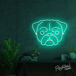 Pug Dog Neon Sign