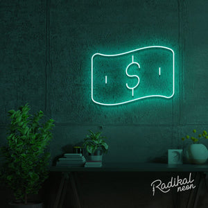 neon money sign