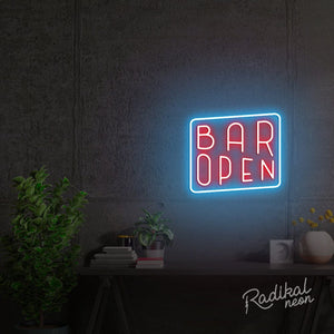 Open Bar LED Neon Sign