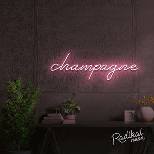 Champagne Neon Sign - Blush Pink