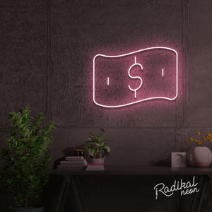 neon money sign