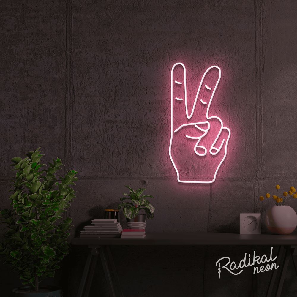 'Peace hand' LED Neon sign | Radikal Neon
