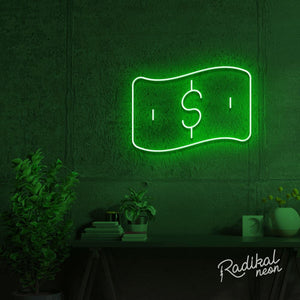 neon money sign