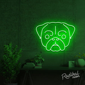 Pug Dog Neon Sign