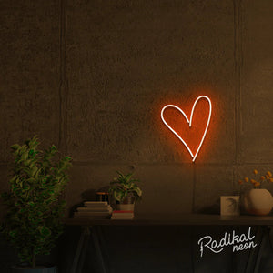 "Little Love" Heart Neon Sign