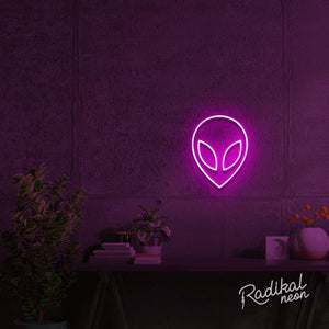 alien neon sign