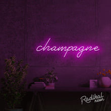 Load image into Gallery viewer, Champagne Neon Sign - Hot Pink
