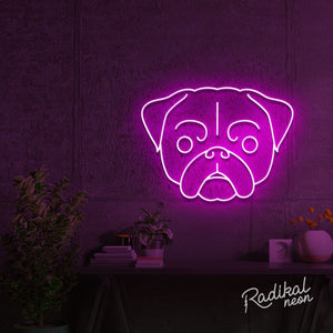 Pug Dog Neon Sign