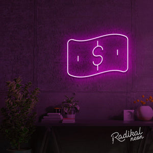 neon money sign