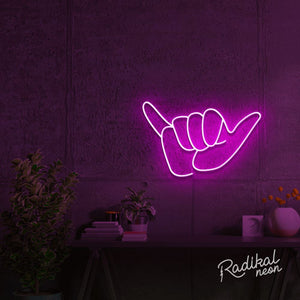 Shaka Hand Neon Sign