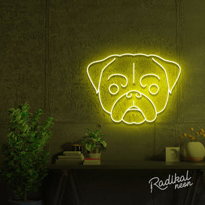 Pug Dog Neon Sign