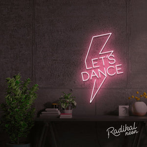 "Let’s Dance" Bowie Neon Sign - Blush Pink
