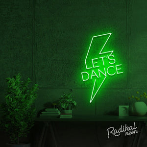 "Let’s Dance" Bowie Neon Sign - Bright Green