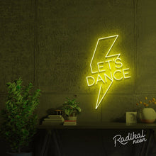 Load image into Gallery viewer, &quot;Let’s Dance&quot; Bowie Neon Sign - Lemon Yellow
