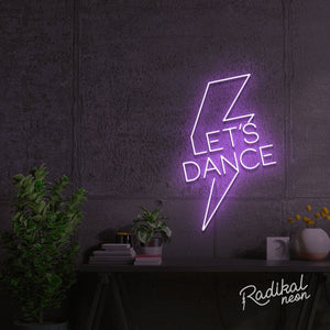 "Let’s Dance" Bowie Neon Sign - Pale Purple