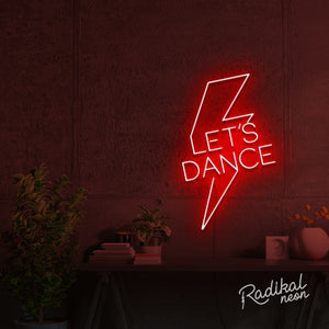 "Let’s Dance" Bowie Neon Sign - Bright Red