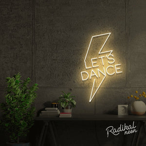 "Let’s Dance" Bowie Neon Sign - Warm White