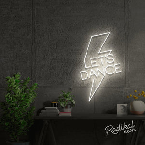 "Let’s Dance" Bowie Neon Sign - Cool White