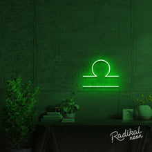 Load image into Gallery viewer, Libra Zodiac Neon Sign - Bright Green
