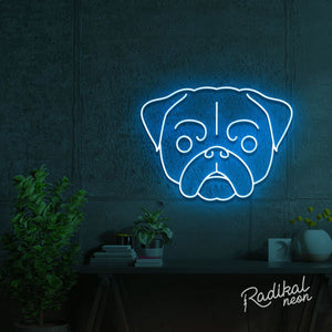 Pug Dog Neon Sign