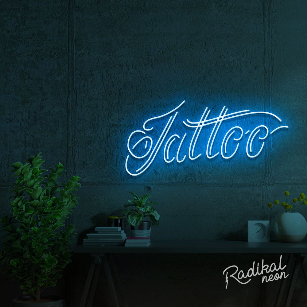 Cursive Tattoo #1 Neon Sign