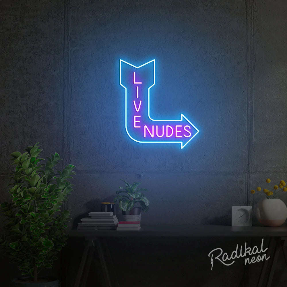 Live Nudes Neon Sign | 12-Month Warranty | Radikal Neon