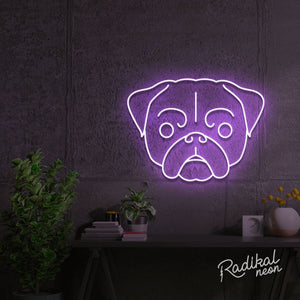 Pug Dog Neon Sign