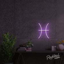 Load image into Gallery viewer, Pisces Zodiac Astrology Neon Sign

